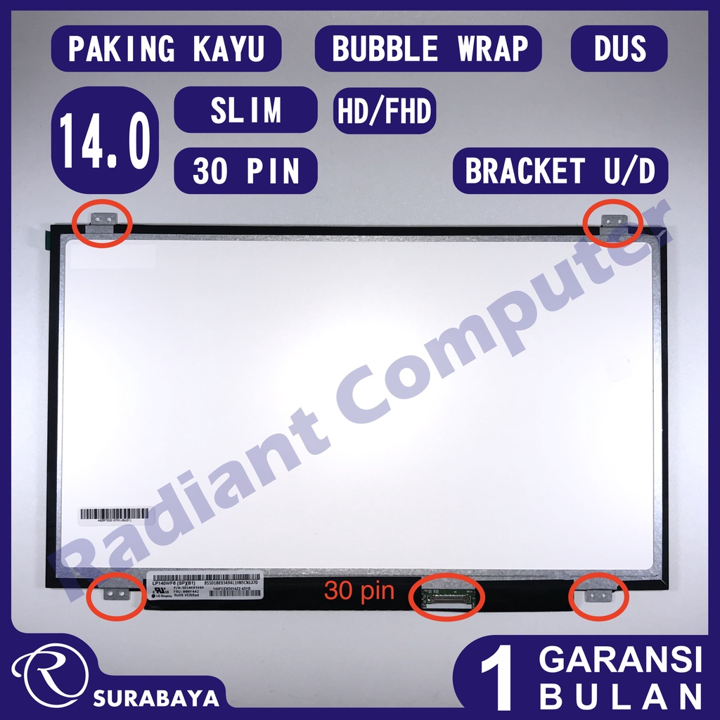 No Touchscreen LCD LED HP Elitebook 745 G2, 745 G3, 745 G4, 840 G4