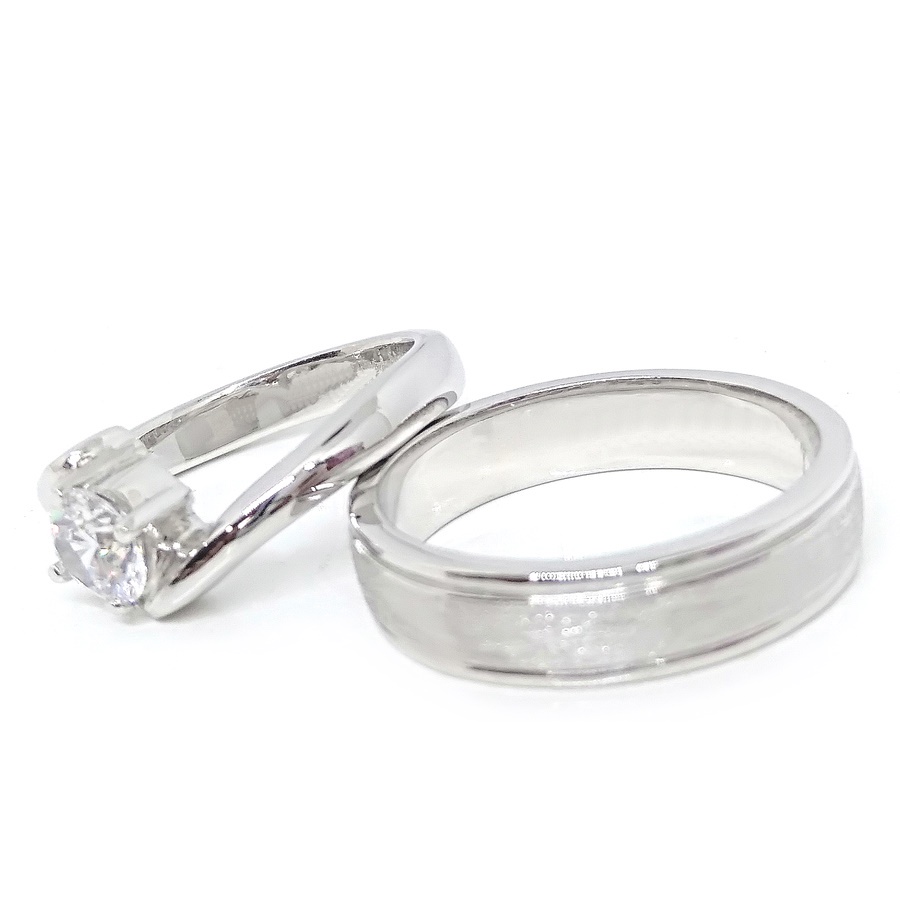 Cincin Kawin Couple Perak Asli Gratis Ukir Nama A224
