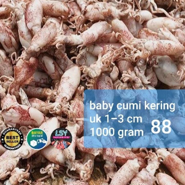 

✼ ikan asin baby cumi / cumi rebus kering 88 berat 1kg ☇