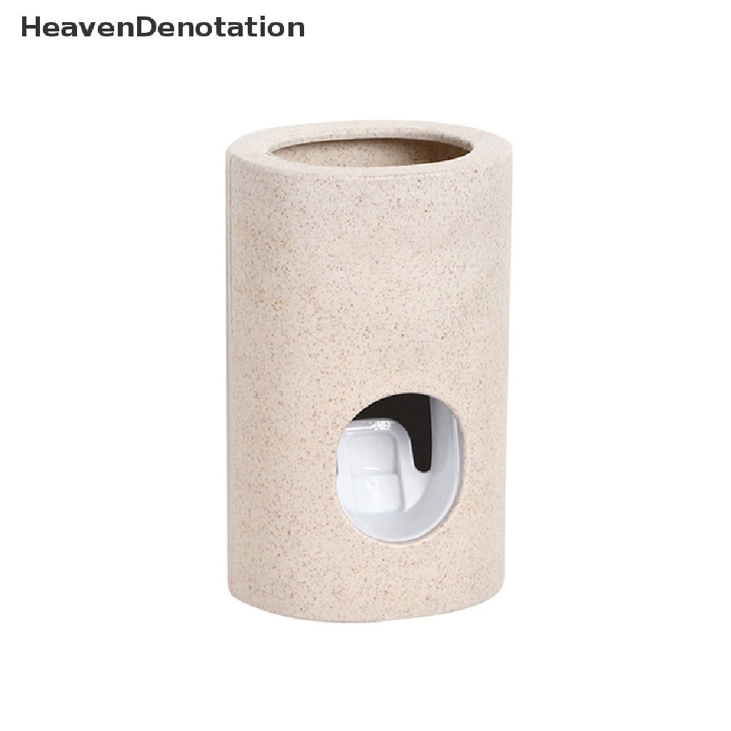 [HeavenDenotation] Wheat Straw Dispenser Pasta Otomatis Tabung Putih Rolling Tooth Paste Press Modern Squeeze Hiasan Dinding Odol Pemeras HDV