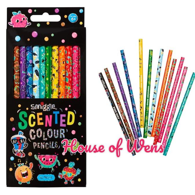 

SMIGGLE SCENTED COLOUR PENCIL PACK X14 ORIGINAL - PENSIL WANGI SMIGGLE