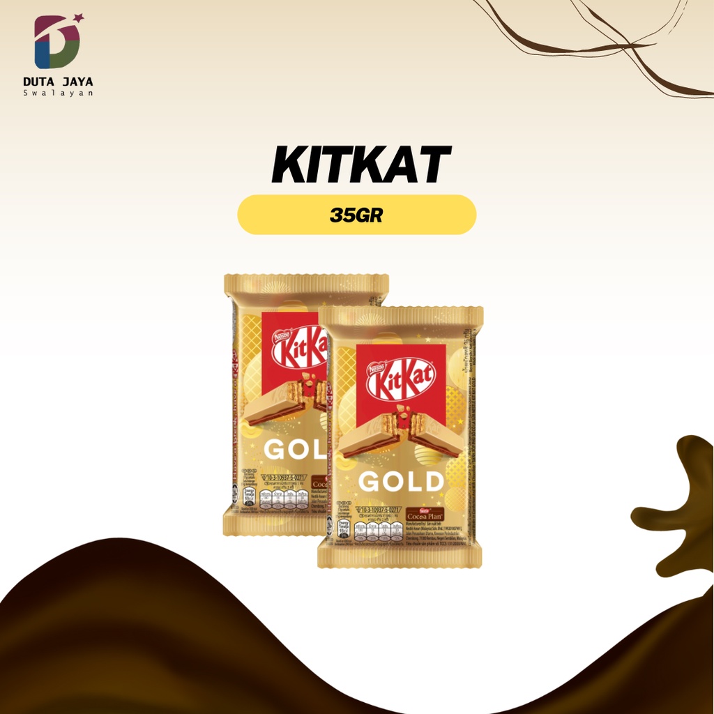 KitKat Gold 4F 4 Finger Wafer Nestle 35 Gram Chocolate Wafer Cokelat