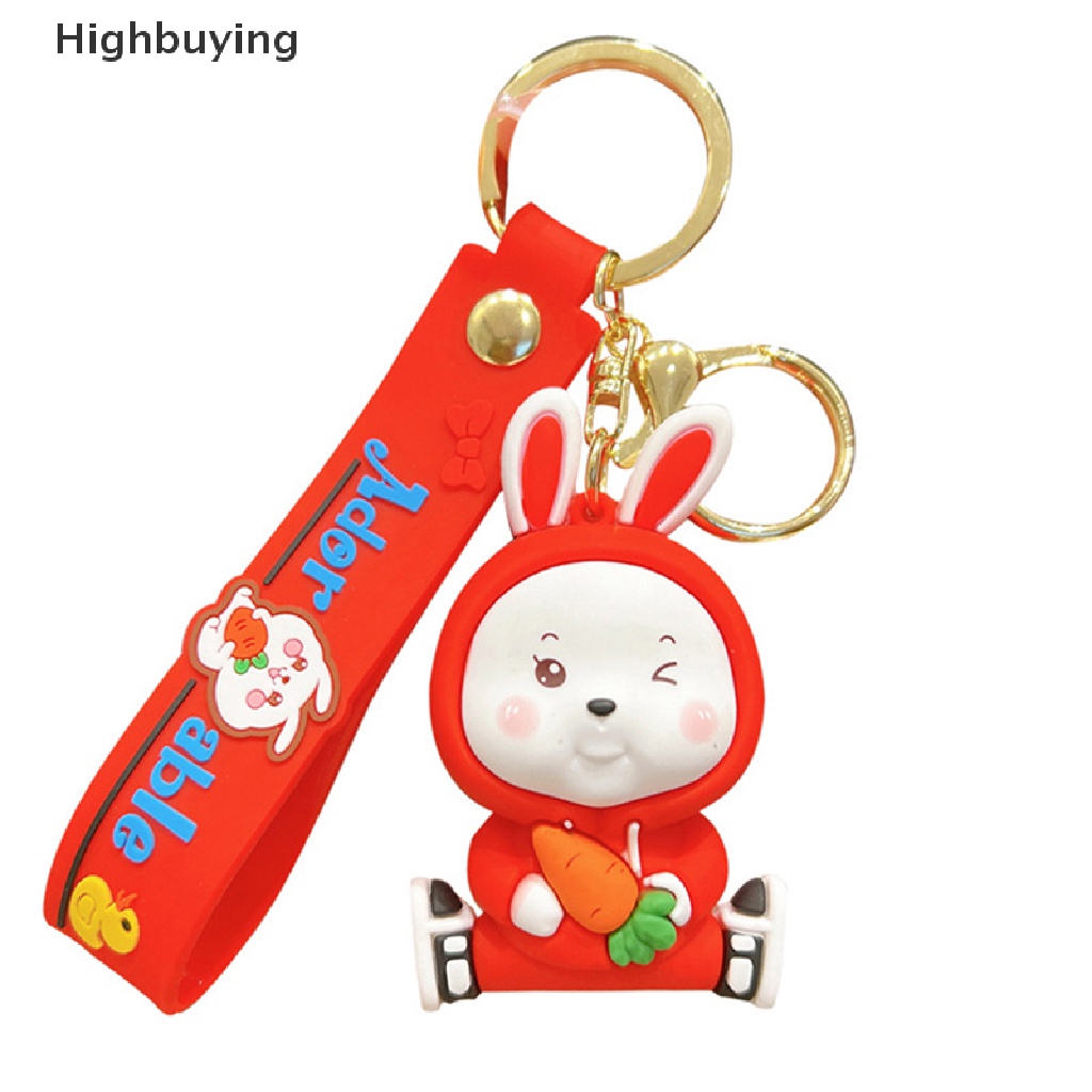 Hbid Gantungan Kunci Lucu Rabbit Key Chain Carrot Key Holder Gantungan Kunci Tas Couple Kunci Mobil Liontin Perhiasan Hadiah Glory