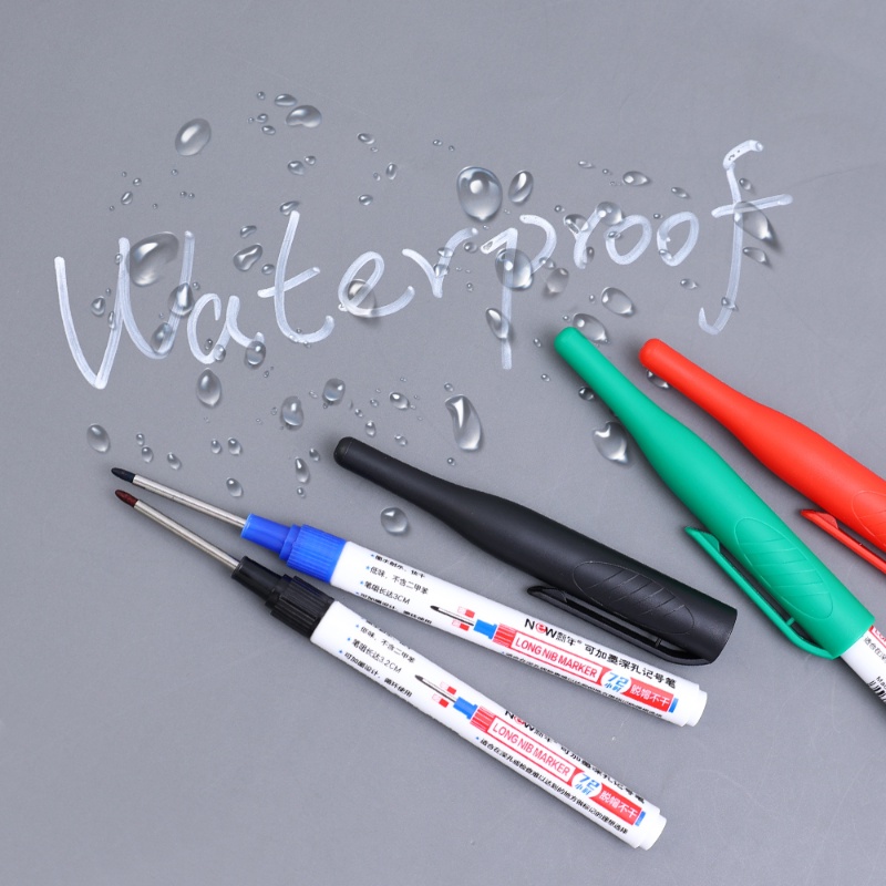 Portable Deep Hole Lengthened Oil-based Waterproof Marker / Smooth Writing Non-fading Long-tip Marking Pen / Multipurpose Handmade Working Pens