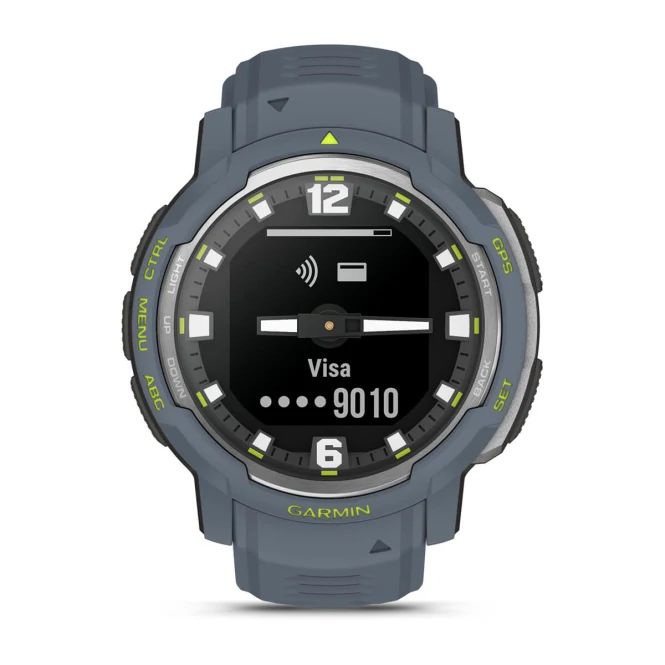 Garmin Instinct Crossover Black / Granite Blue Garansi TAM 2 Tahun