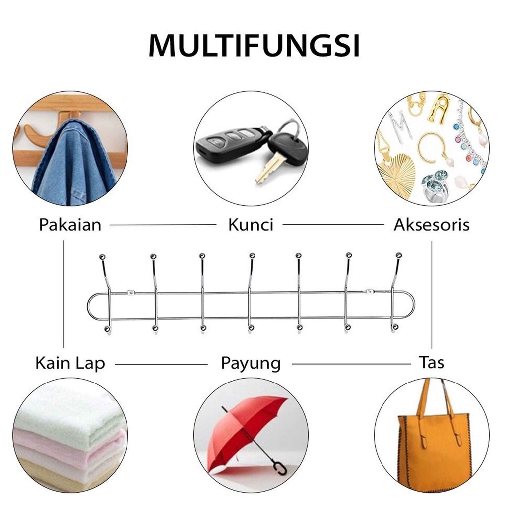 Gantungan Anti Karat* Kapstok Stainless* Hanger Multifungsi* Gantung