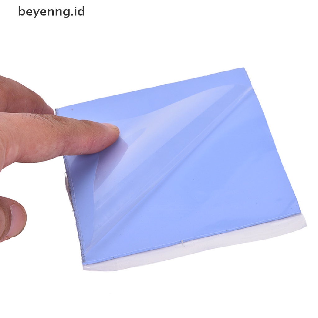 Beyen Biru GPU CPU Heatsink Pendingin Thermal Conductive Silicone Pad 100mmx100mmx1.5mm ID