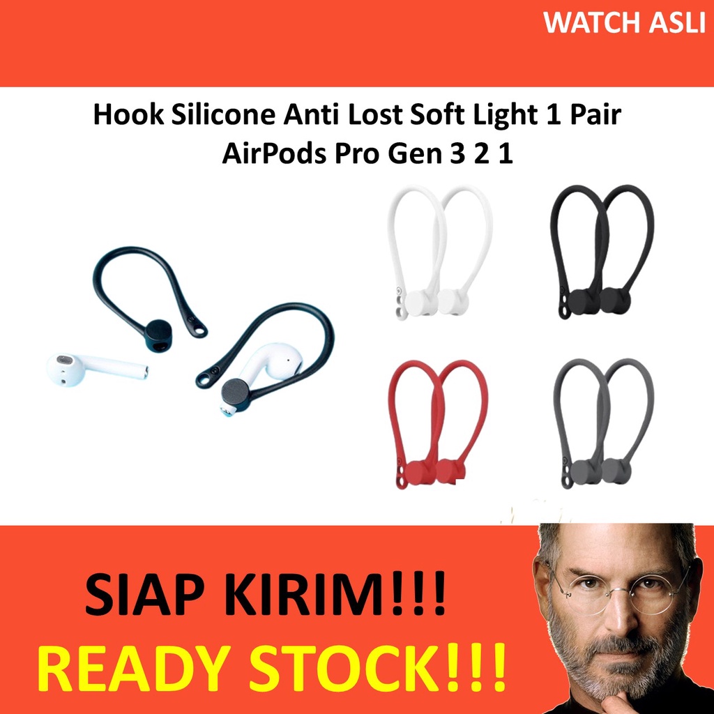 Apple AirPods Pro Gen 1 2 3 Hook Silicone Anti Lost Soft Light 1 Pair