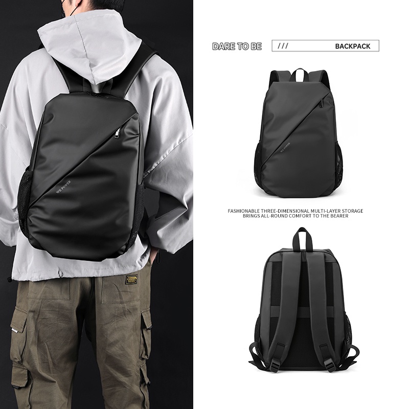 Highland Tas Ransel Laptop Pria Tas Punggung Cowok Fashion Backpack Trendy Anti Air Ransel Kerja TR708