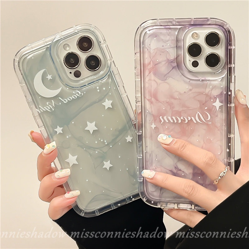 Casing Airbag Shockproof Untuk Samsung A12 A13 A04 A30 A23 A02s A20 A04s A03s A03 M23 F23 A30s A04E A50 M13 A11 A52s A50s A52 A32 Fantasy Starry Sky Stars Moon Case Soft Tpu Cover