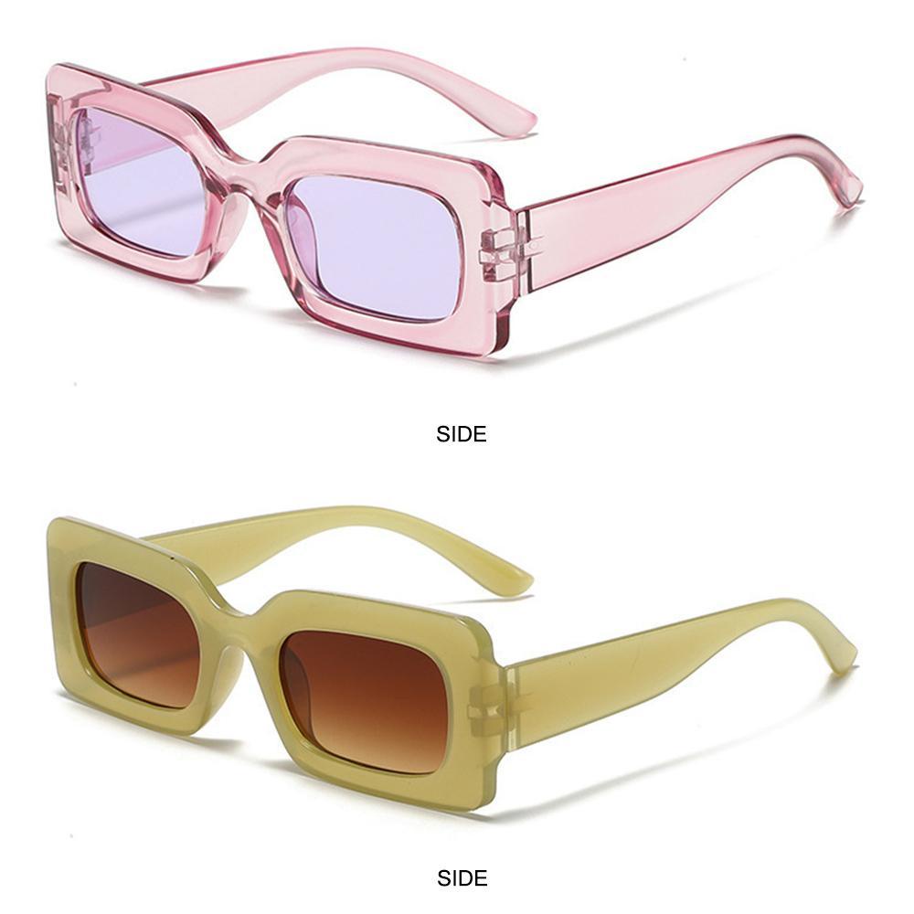 R-flower Y2K Kacamata Matahari Fashion Candy Color Retro Sunglasses Untuk Wanita Pria