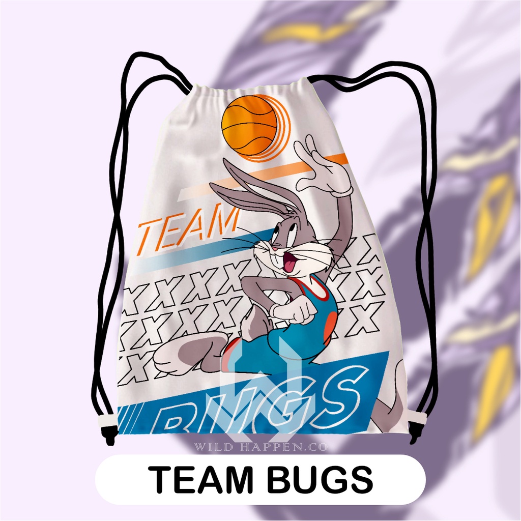 Tas Serut / String Bag Full Print Team Bugs