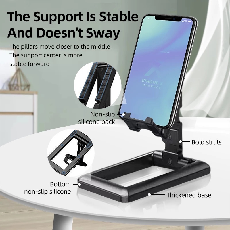 Bracket Stand Meja Lipat Adjustable Holder Tablet / Ipad / Iphone / Samsung