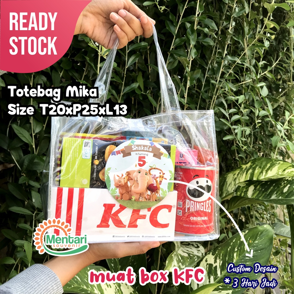 

(20x25x13) Tas Ulang tahun Mika PREMIUM Custom Stiker Ultah muat KFC Tas Jinjing Goodie Bag Souvenir
