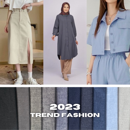 Kain Ecer Stanford Denim Chambray / Oxford Premium harga per 0,5 yard