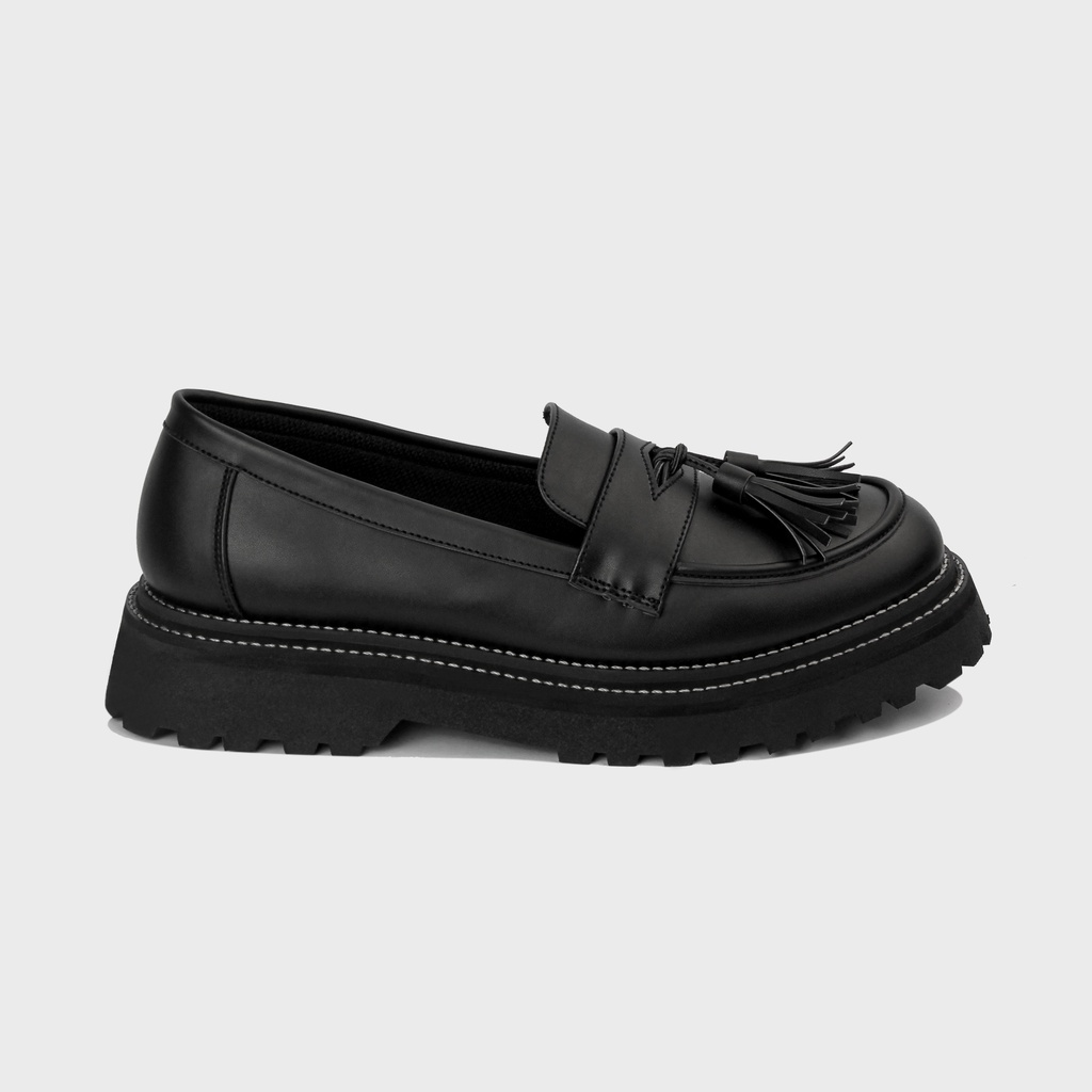 OC001 | Sepatu Slip On Hitam Tanpa Tali Loafers  Premium Pria Casual Kerja Formal Kantor Original Laki | FORIND Terraforma