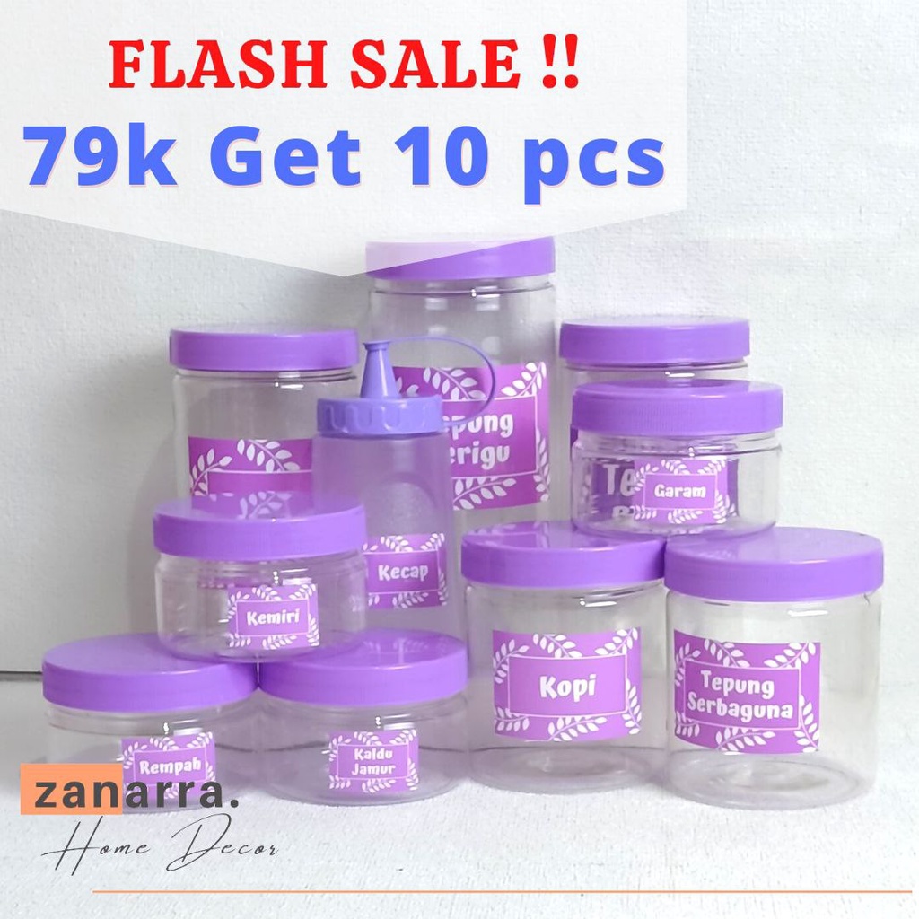Tempat Bumbu Toples Bumbu Dapur Ungu FLASH SALE