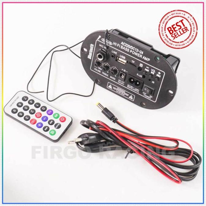 Kit Power Amplifier Subwoofer Bluetooth USB FM Radio TF Player DC AC