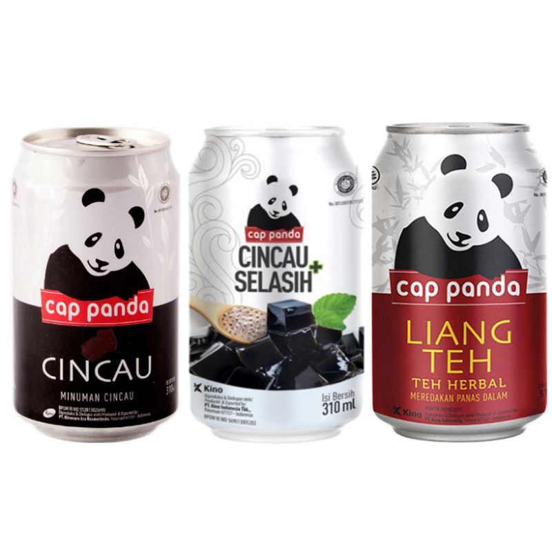 

(instant saja) Cap Panda minuman cincau selasih liang teh Kaleng 310 ml