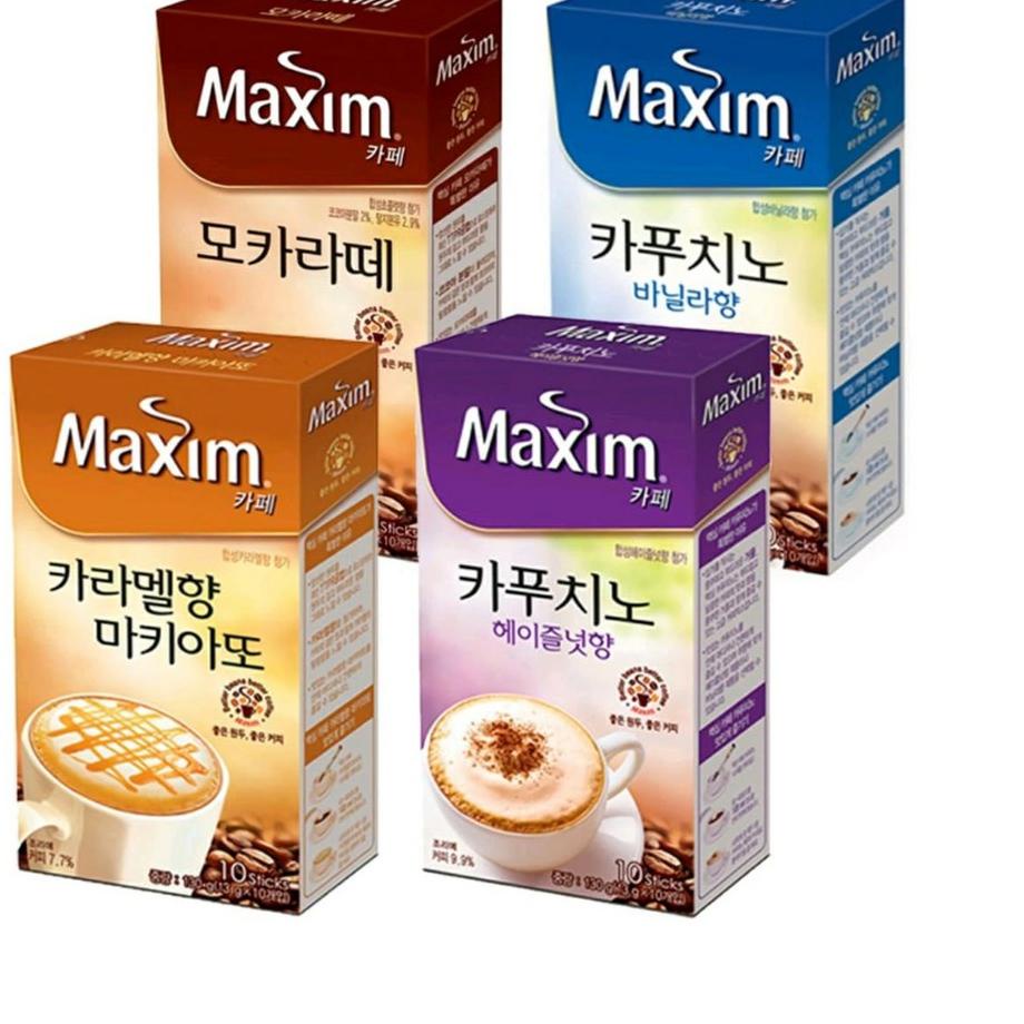 

✸ MAXIM COFFEE CAFE MOCHA LATTE / CAPPUCCINO VANILLA / CAPPUCCINO HAZELNUT / CARAMEL MACCHIATO ➳