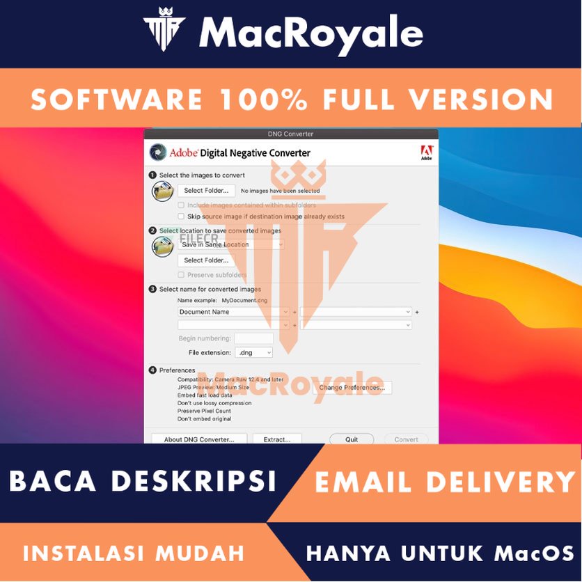 [MacOS] DNG Converter Full Version Lifetime Full Garansi
