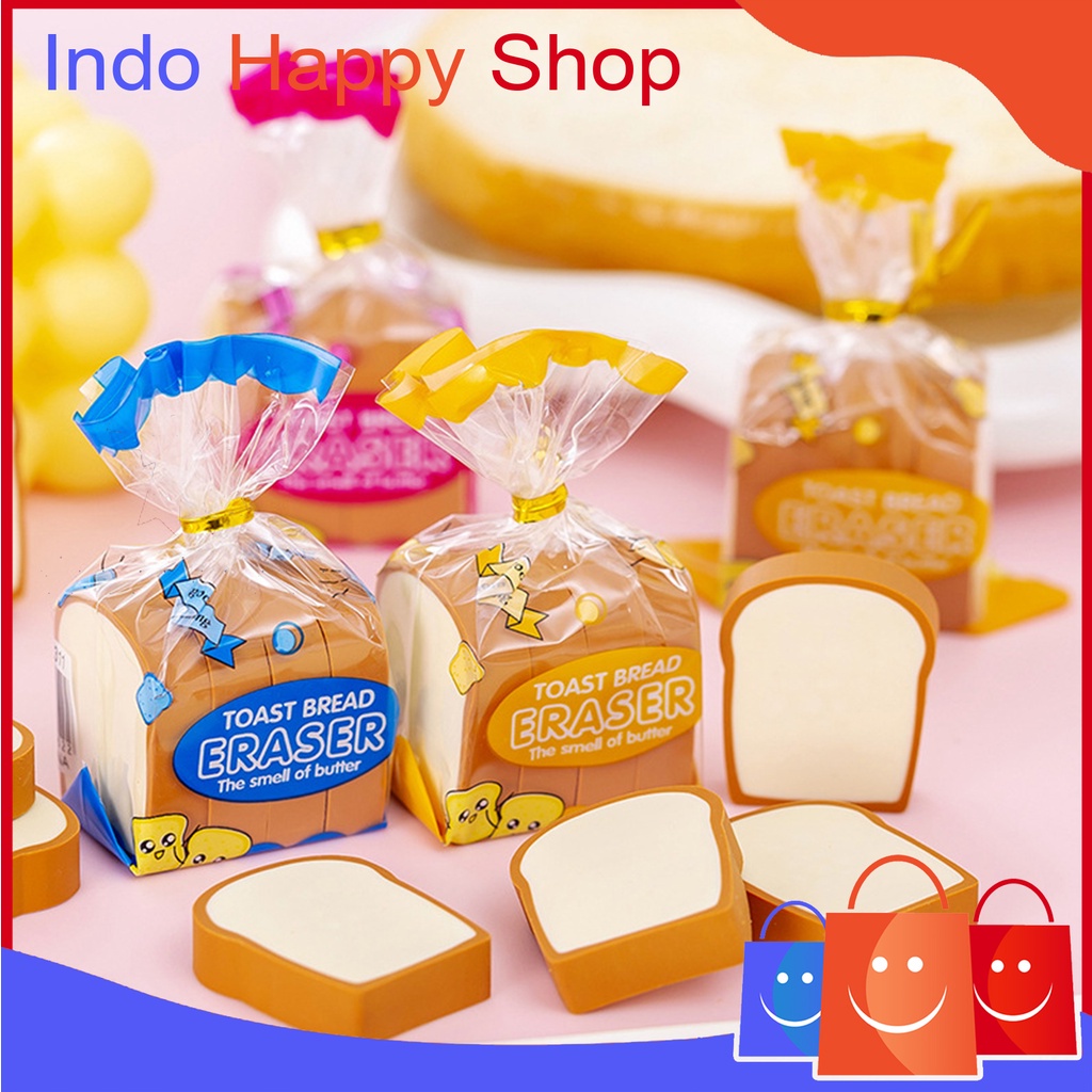 

⭐️ ⭐️Penghapus Pensil Karakter Roti Toast Bread Eraser