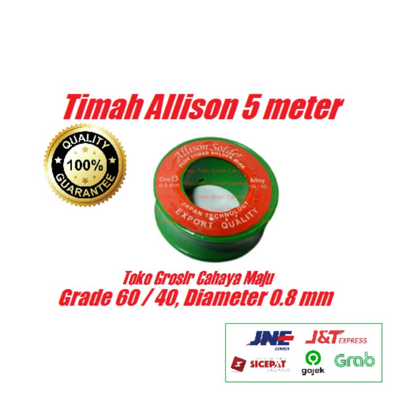 Timah Solder Allison 5m 5 Meter Grade 60/40