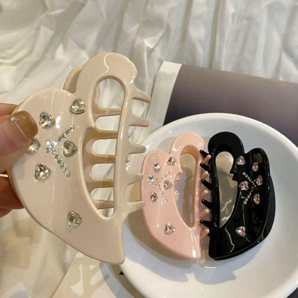 Mxbeauty Y2K Hair Claw Sweet Girls Daily Fashion Design Hair Grab Clip Geometric Barrettes Ponytail Holder Aksesoris Rambut Wanita