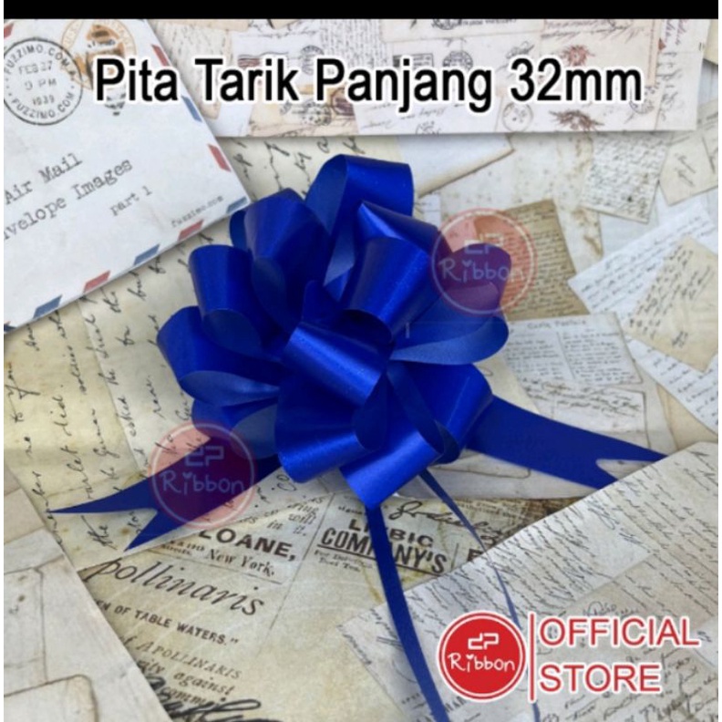 Pita tarik panjang model baru 32 mm serut parsel kado souvenir 32 mm pesta