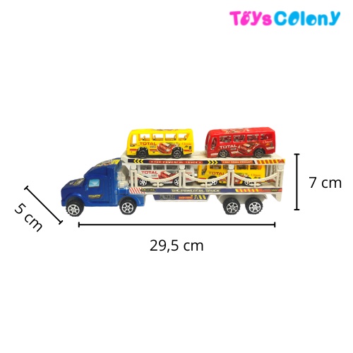 TRUCK ANGKUTAN ISI 4 MOBIL DAN Mobil Konstruksi Mini Isi 4pcs + Rambu