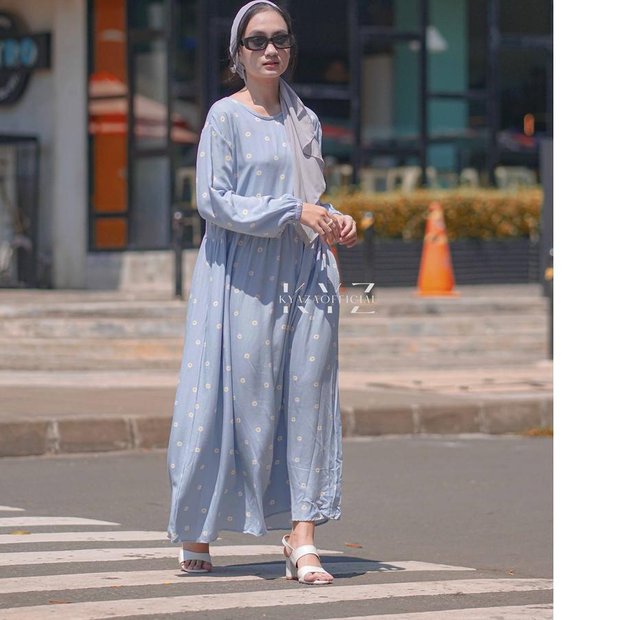 ➱ Midi Dress Katun Rayon LD 110 cm Motif Premium Long Tunik Dress ♖