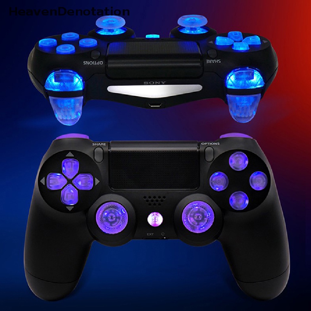 [HeavenDenotation] Wireless Game Controller Papan Sirkuit Pengganti Kit Controller Papan Lampu LED Gamepad Luminous Panel Set Untuk PS4 HDV