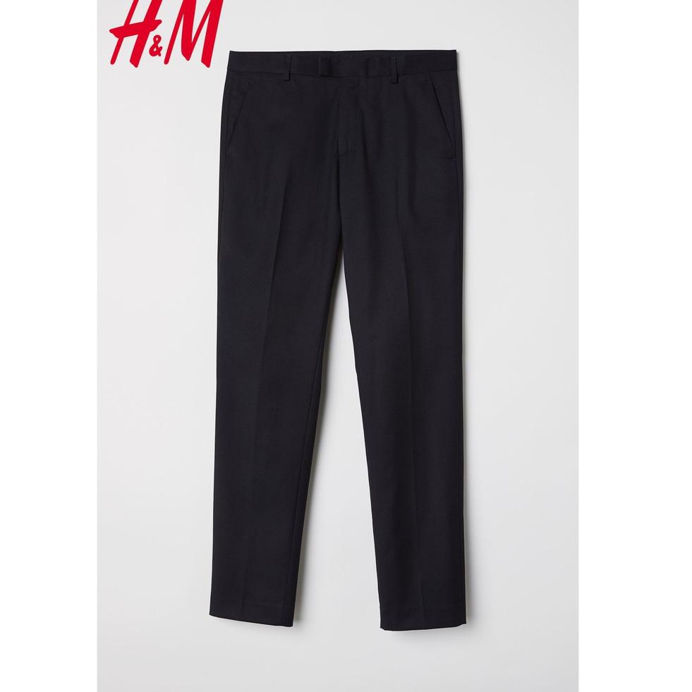 BIG SALE H&M Celana Kantor Formal Skinny Fit Hitam Pria Bahan Jas Suit Original
