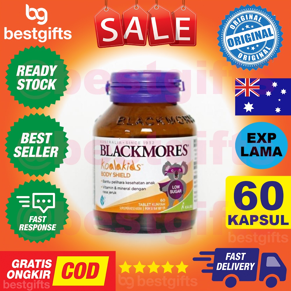 BLACKMORES KIDS BODY SHIELD VITAMIN KESEHATAN IMUN KEKEBALAN DAYA TAHAN TUBUH ANAK BAYI 60 TABLET