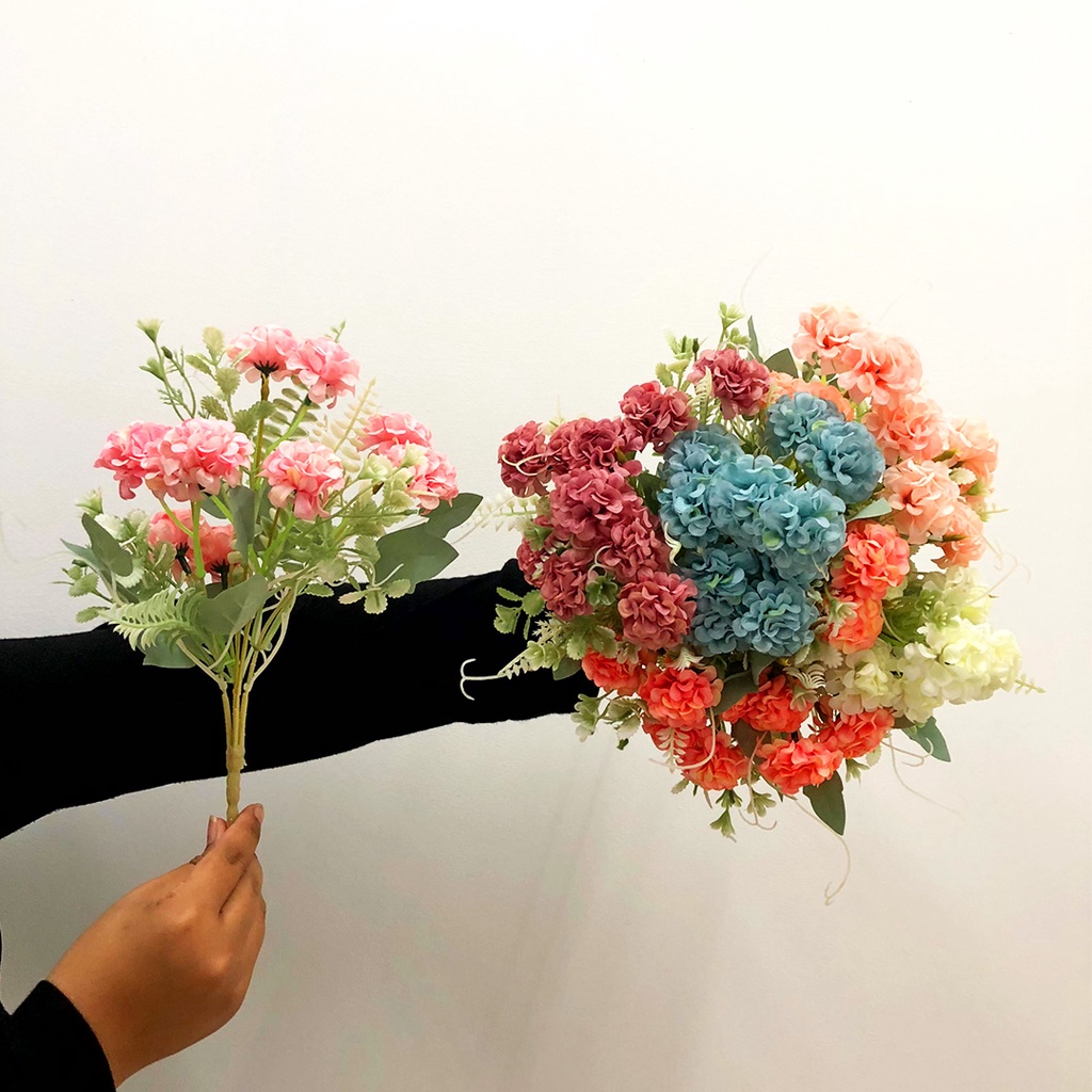 Bunga Hydrangea Hias Plastik Palsu Tangkai Ornamen Pajangan Dekorasi Rumah Import Artificial Flower  Azgalery PBP145