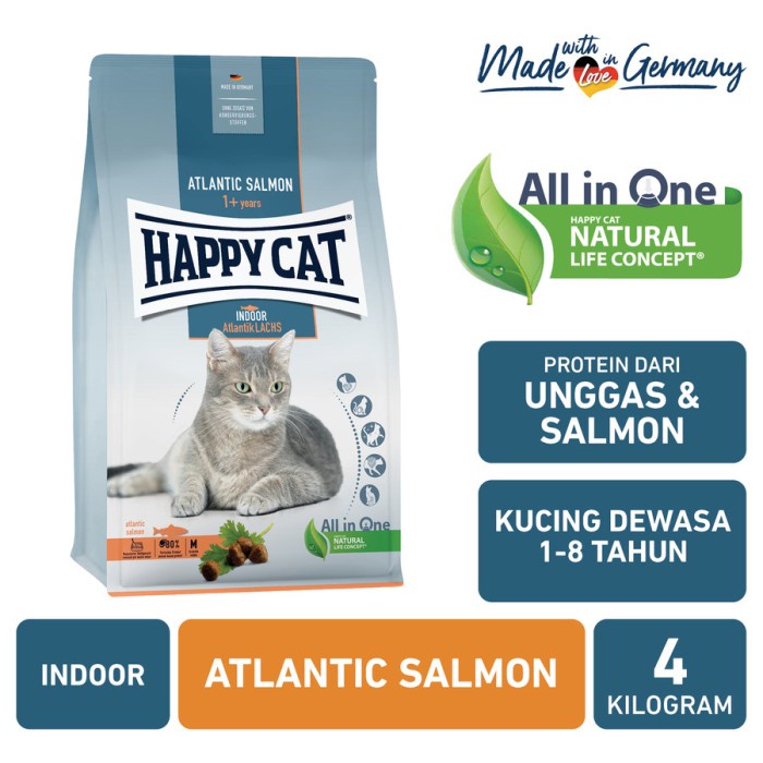 Happy Cat Culinary Indoor Salmon 4kg Freshpack Indoor Atlantic Salmon