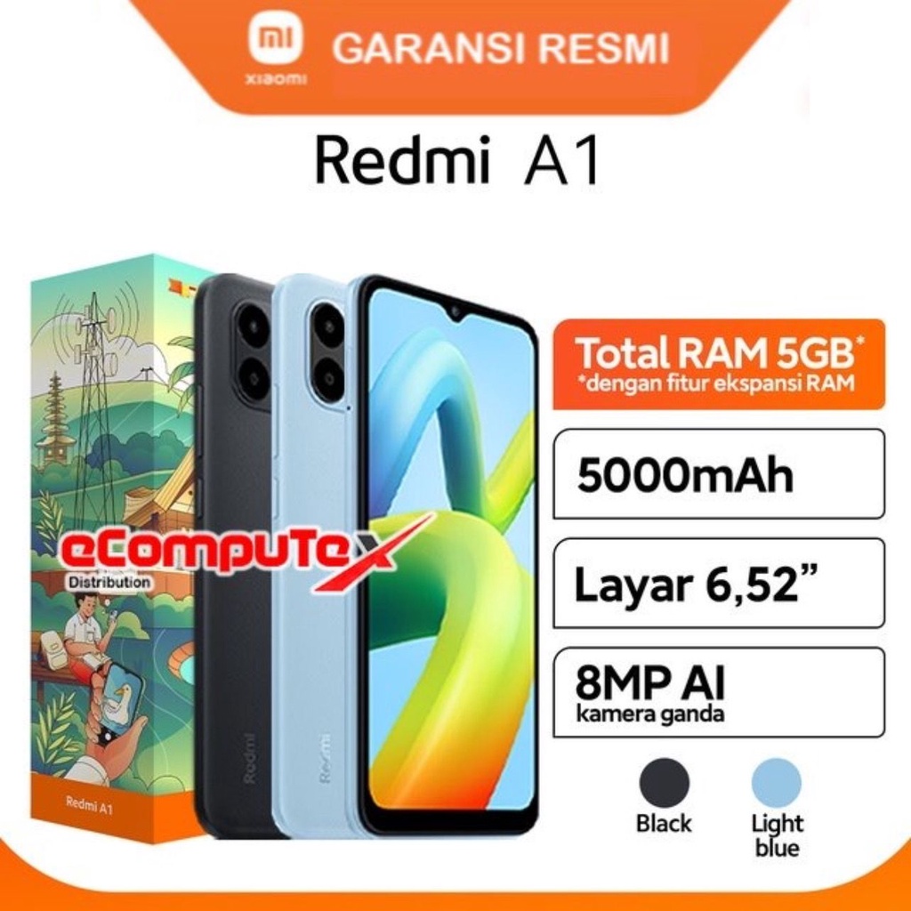 XIAOMI REDMI A1 3/32 GB HANDPHONE XIAOMI 3/32GB GARANSI RESMI