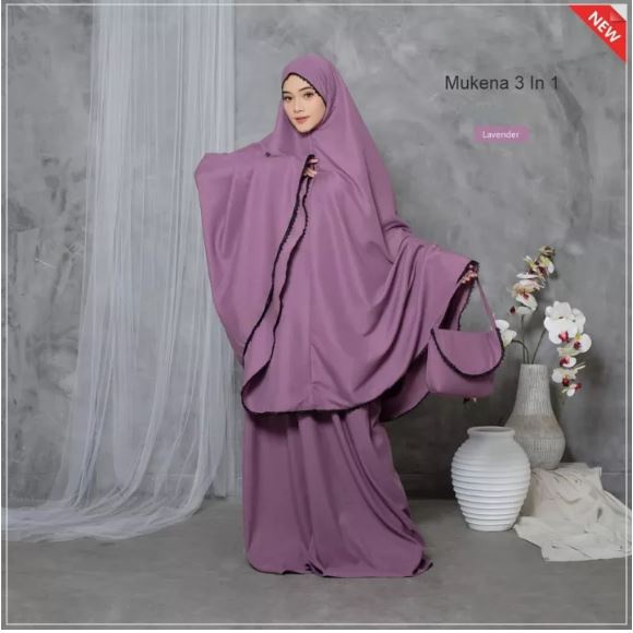 Mukena 3 in 1 Dewasa Katun Micro Premium