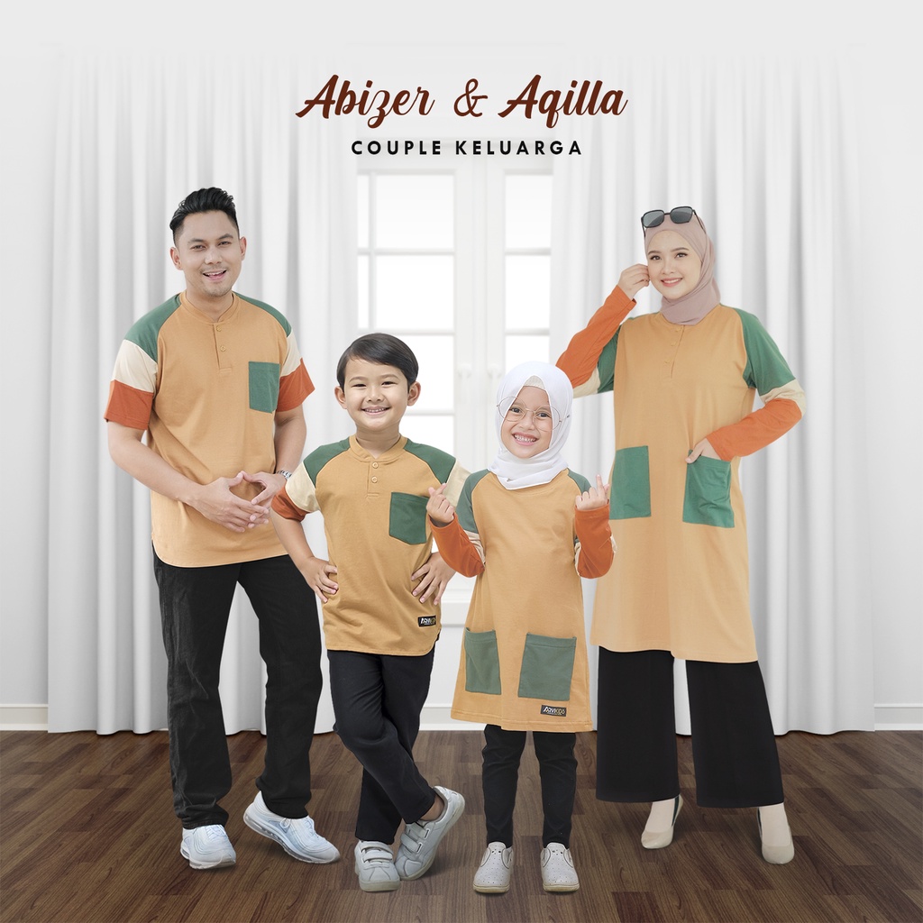 Baju Couple Keluarga Tunik Koko Kurta Dewasa  Anak  Baju Lebaran Family Set Pakaian Keluarga Busui F
