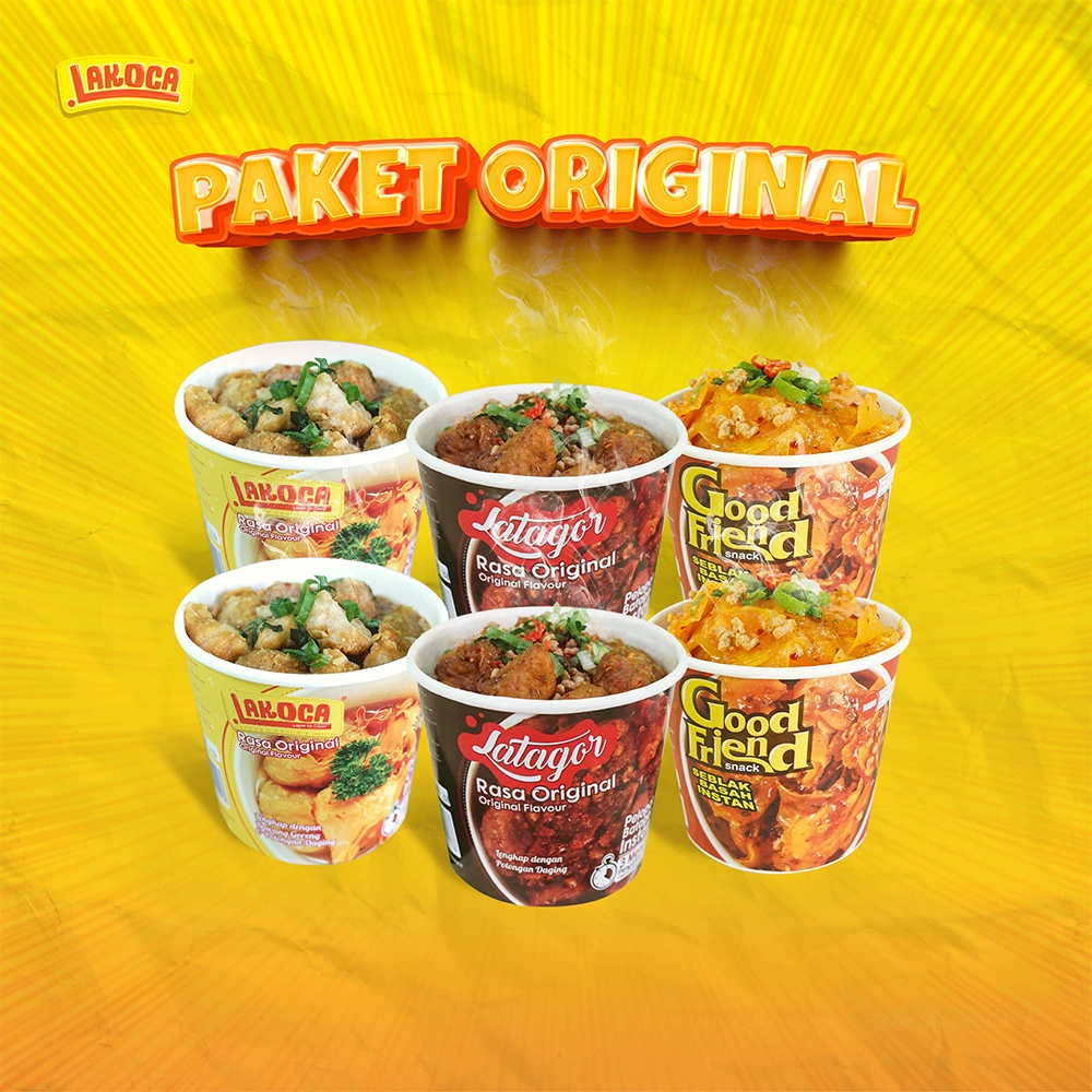 

Lakoca Paket Original | Lakoca Original | Latagor Original | Goodfriend Seblak Basah | Isi 6 Cup