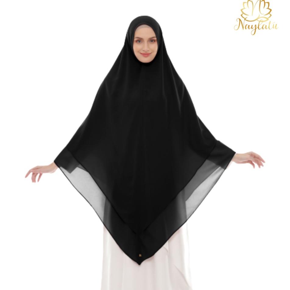♙ NAYLATU - Jilbab Hijab Khimar Nonpad Ansaria Ceruty Babydoll Ori Naylatu ➬