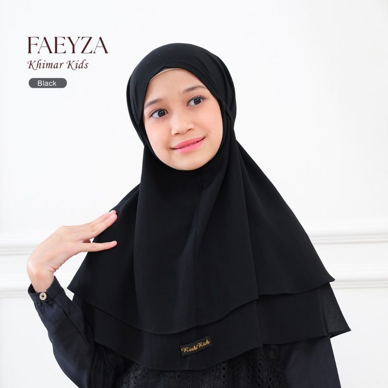 Faeyza Hijab - Khimar Instan Bergo anak dan bayi bahan Ceruty Baby Doll Premium by Riskirich