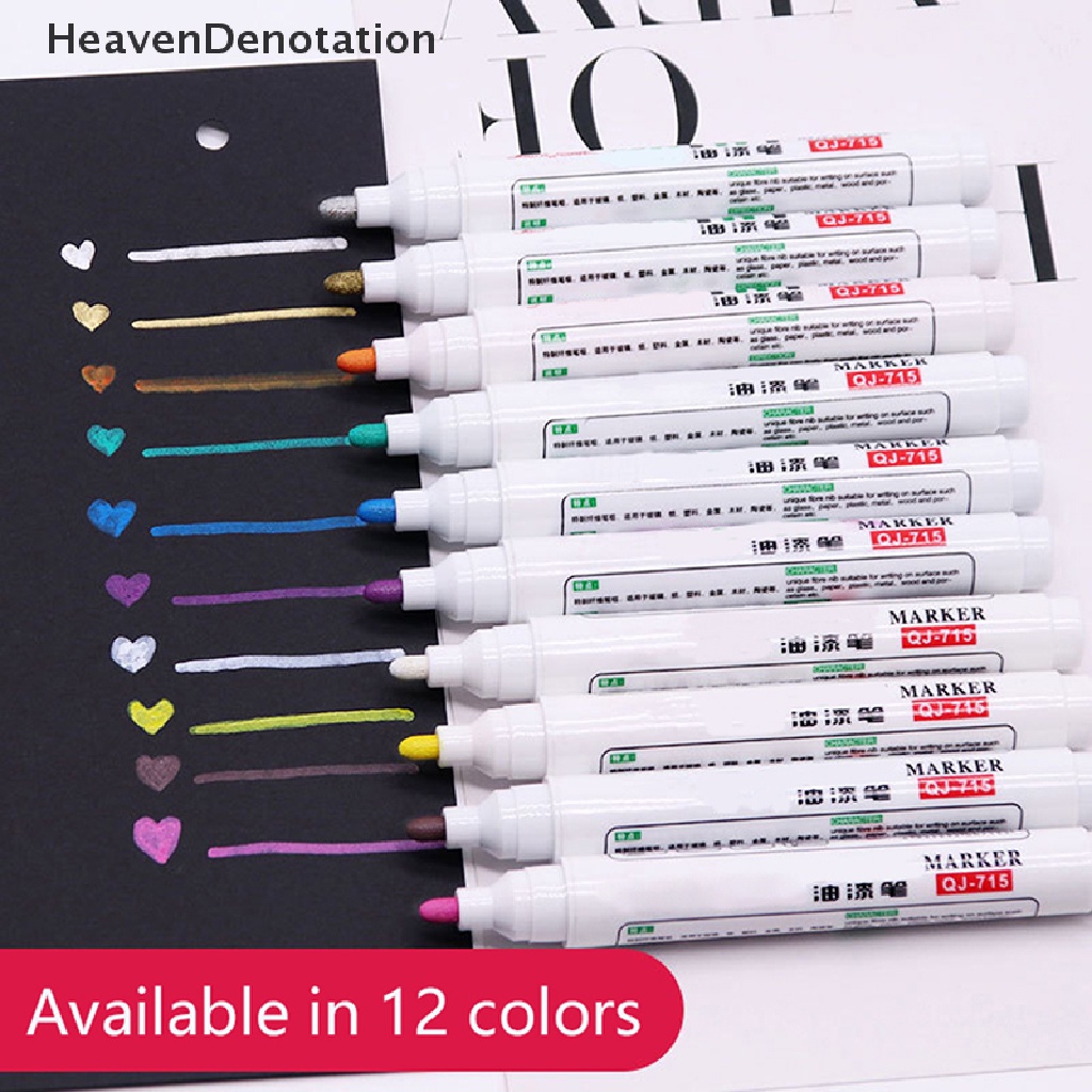 [HeavenDenotation] Spidol Mudah Diwarnai Aneka Warna Wrig Ink Pen Halus Tidak Luntur Mudah Isi Paint Pen Untuk Rumah/Keluarga HDV