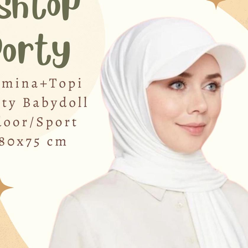 ✳ PASHTOP Pashmina Sporty Topi | Pasmina Topi Instan Premium Stylist | Kekinian 2022 Viral | Hijab T