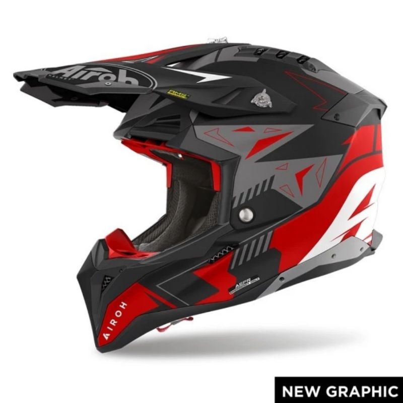 Helm AIROH Aviator 3 Original - Spin Red Matt