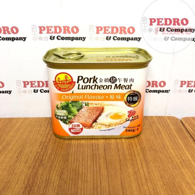 

Golden Bridge-Pork luncheon meat original/ daging klg (340gr)Singapore TERLARIS