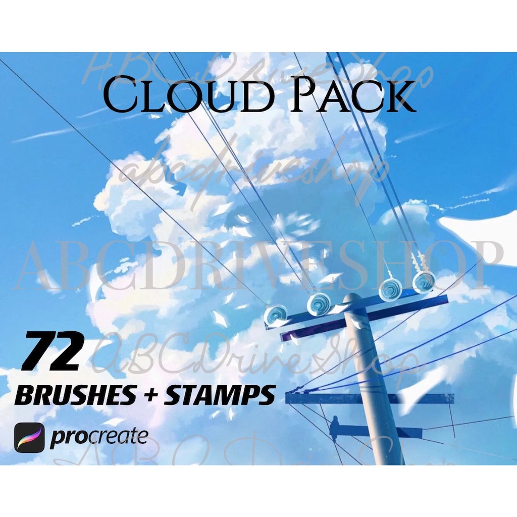 Procreate Brush - 72 Cloud Pack Brushes