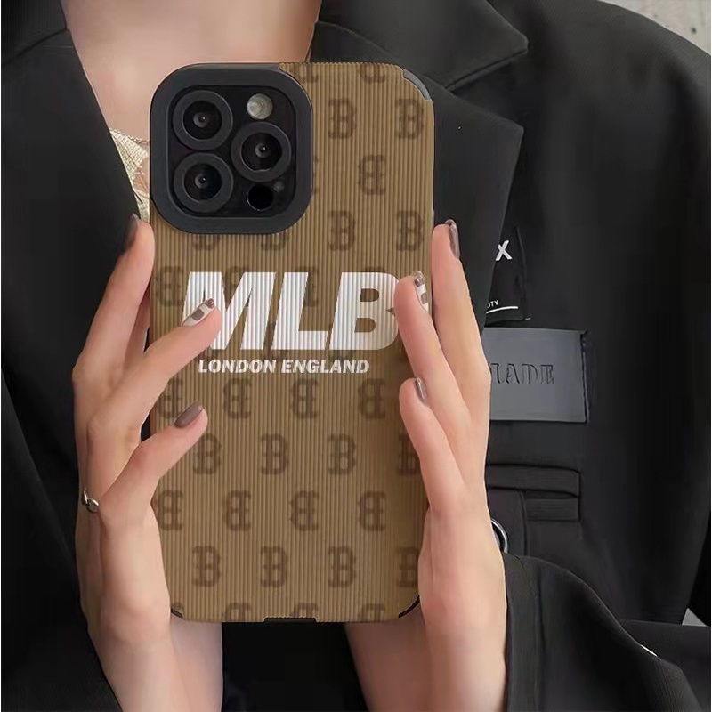 IPHONE Soft Case Coklat Bahan Kulit Untuk Iphone7Plus8 Plus X XS XR XS Max11 13 12 14 PRO Max14 Plus Brown MLB Cewek Fashion Wanita