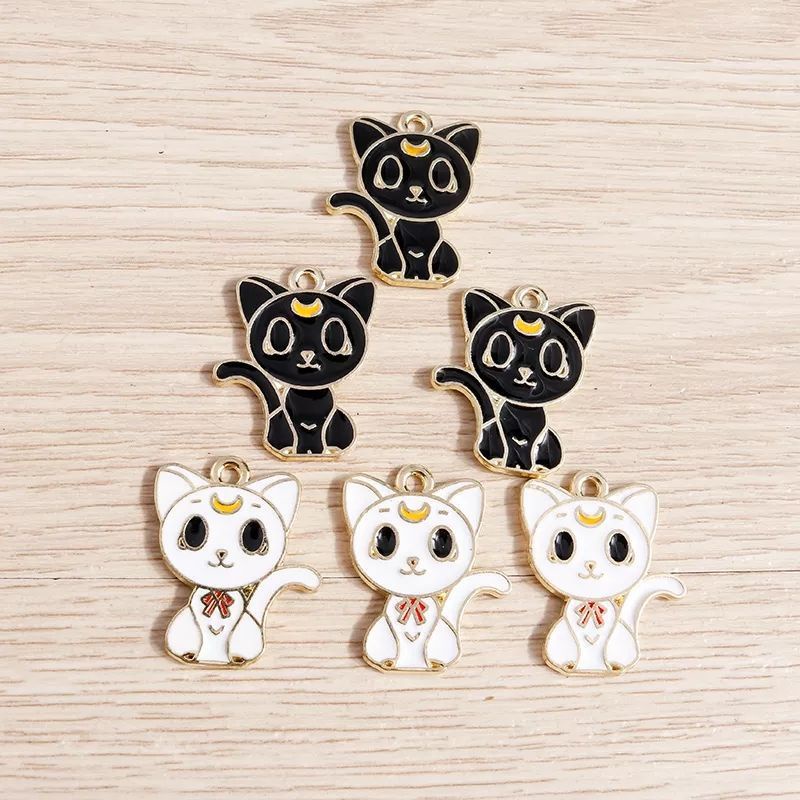 LIONTIN KUCING LUNA 1 PCS || CHARM ENAMEL