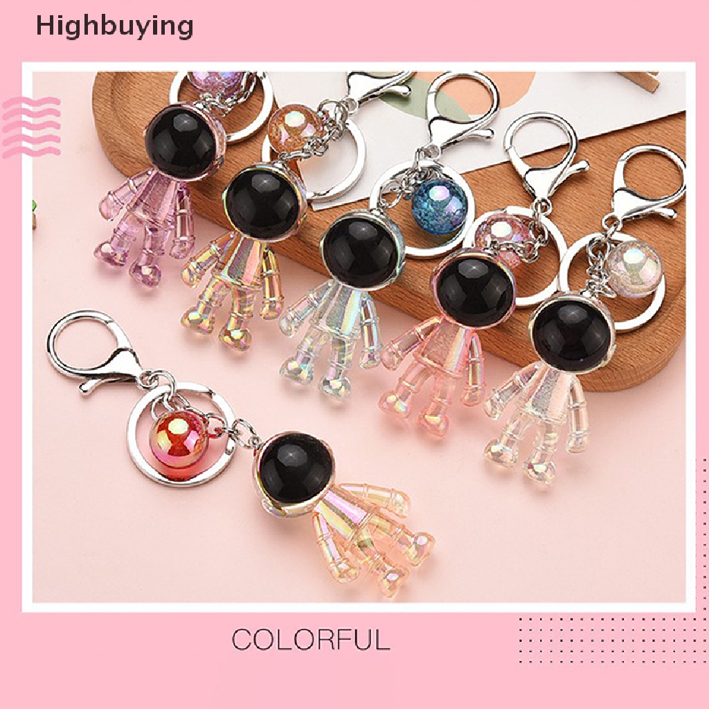 Hbid Fashion Colorful Akrilik Astronot Gantungan Kunci Lucu Spaceman Keyring Pendant Hadiah Glory